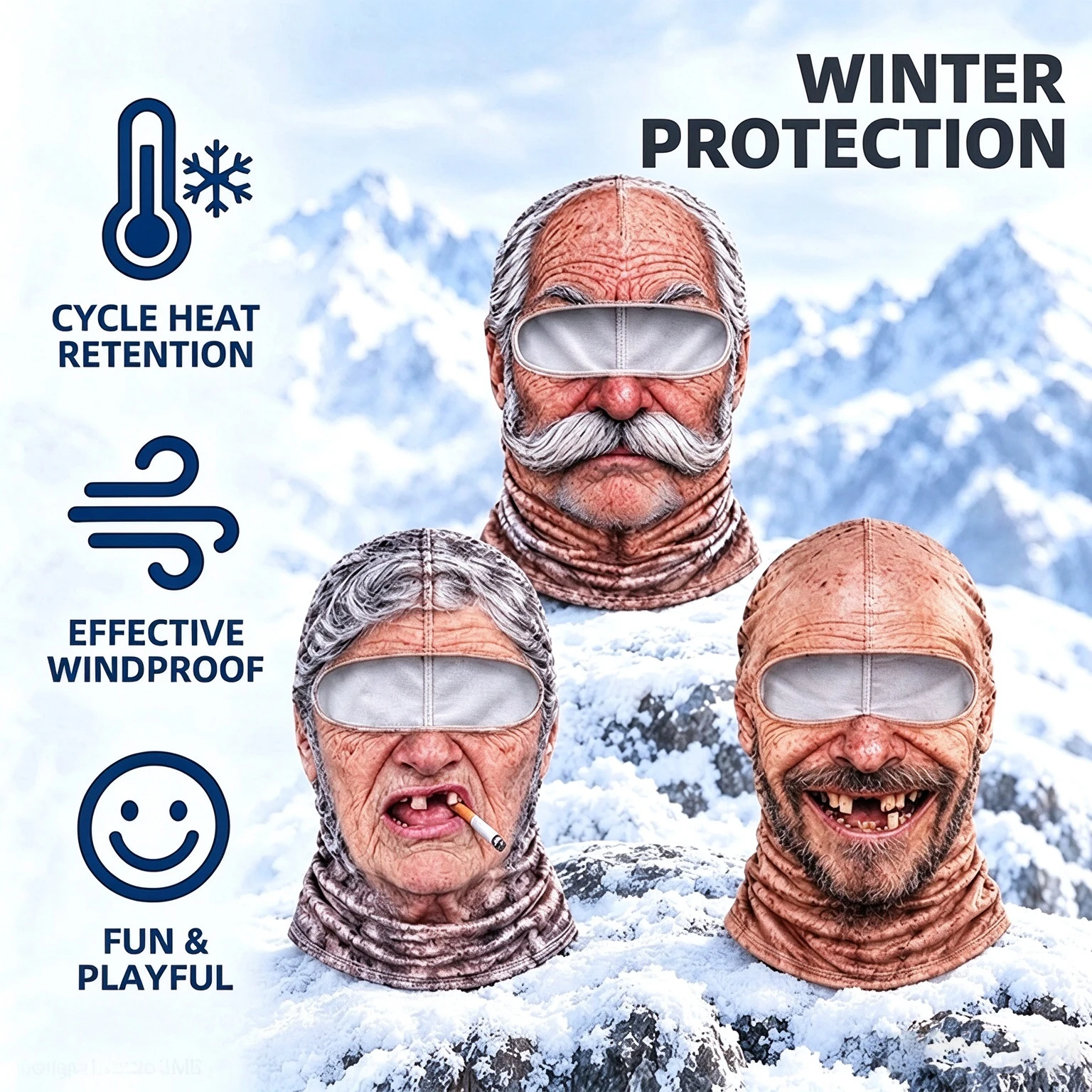 New Winter Cycling Head Cover Outdoor Sports Ski Mask Animal Pattern Funny Mask Warm Face Cover Funny Mask Warm Mask