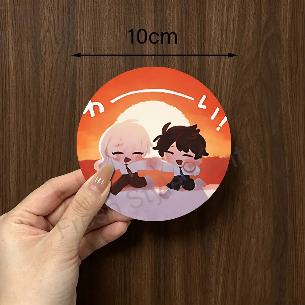 Game S-Saihate S-Station Wooden Coasters  10cm Round Cosplay Fans Collect Friends Gifts