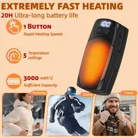 Calentadores de manos recargables 2 bloques 3000mAh cada calentamiento rápido calentador de bolsillo eléctrico portátil para mujeres hombres para acampar al aire libre
