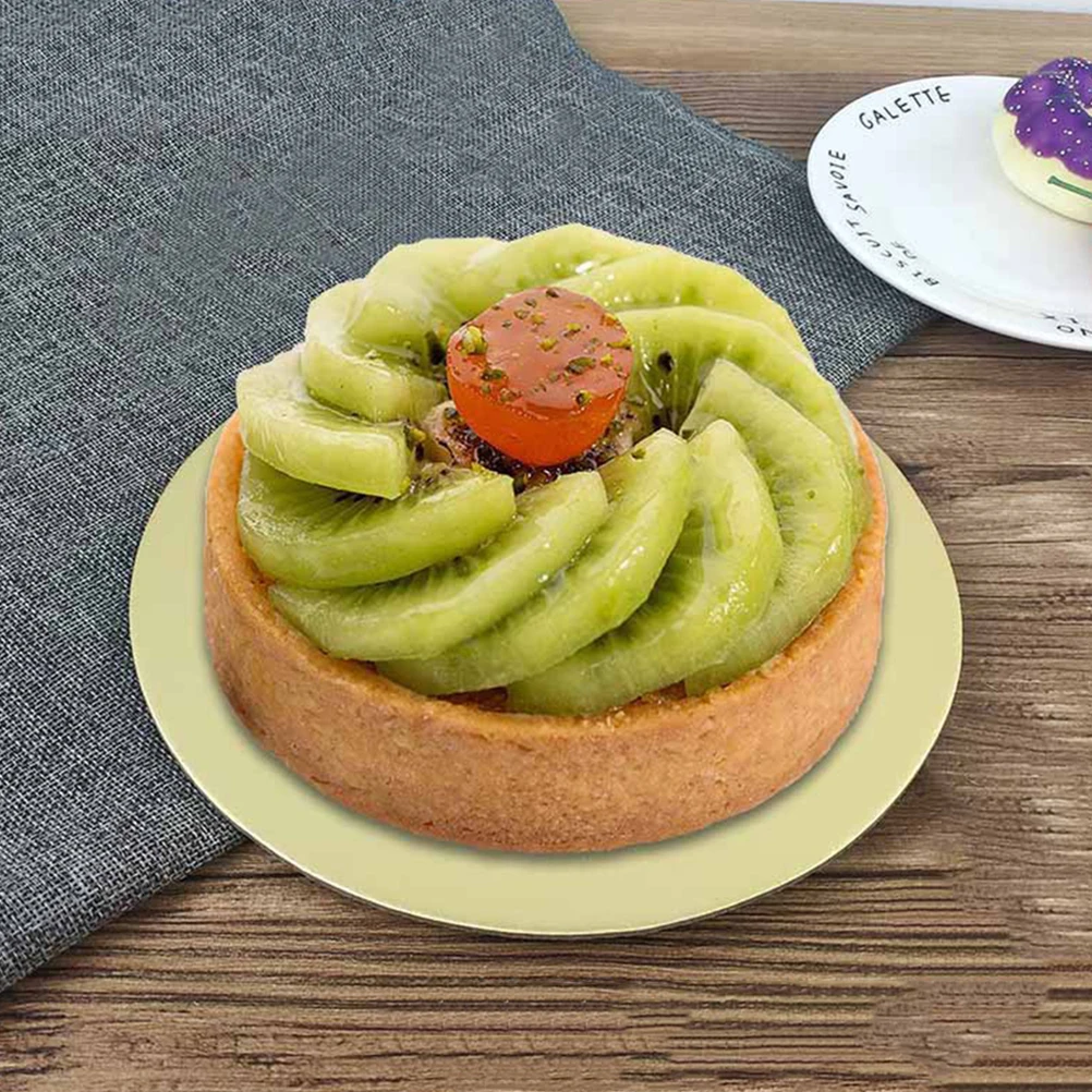

50 Pcs Base Trays Dessert Boards Round Gold Serving Plates High Cake Boards Quality Baking Store Display