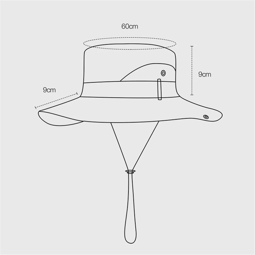 UPF 50+ Summer Hats Men Sun Protector UV-proof Breathable Bucket Hat Large Wide Brim Hiking Outdoor Fishing Beach Cap Cowboy New