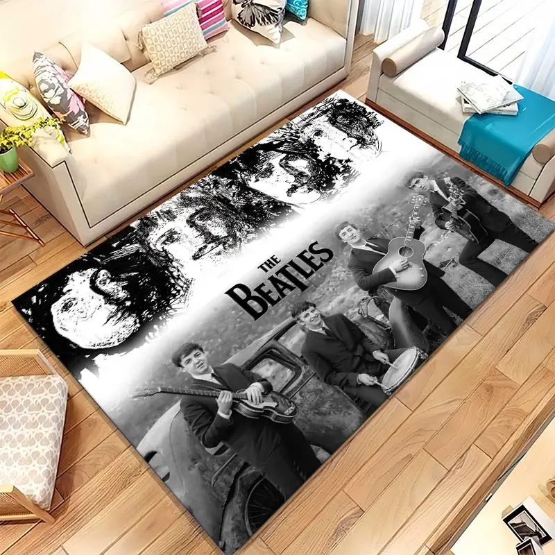 Fab Four The B-Beatles Abbey Road Rock Band Soft Non-Slip Large Area Rug for Living Room,Bedroom Carpet Mat for Sofa,Home Decor