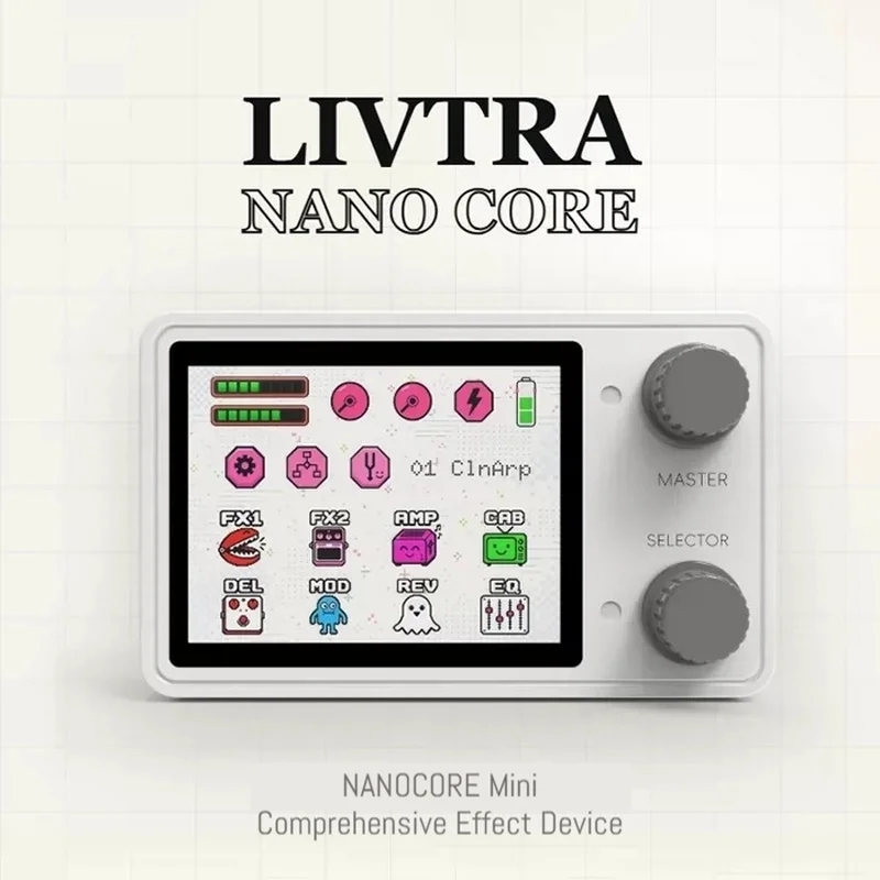 LIVTRA NANOCORE Multi-Function Electric Guitar Synthesizer Pedal – 126g 10h Battery 2.4