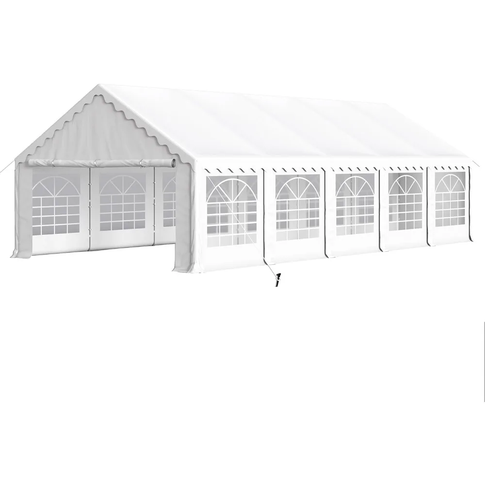 

32'x16' Outdoor Heavy Duty Party Tent Large Commercial Canopy Wedding Event Shelter Carport with Removable Sidewalls