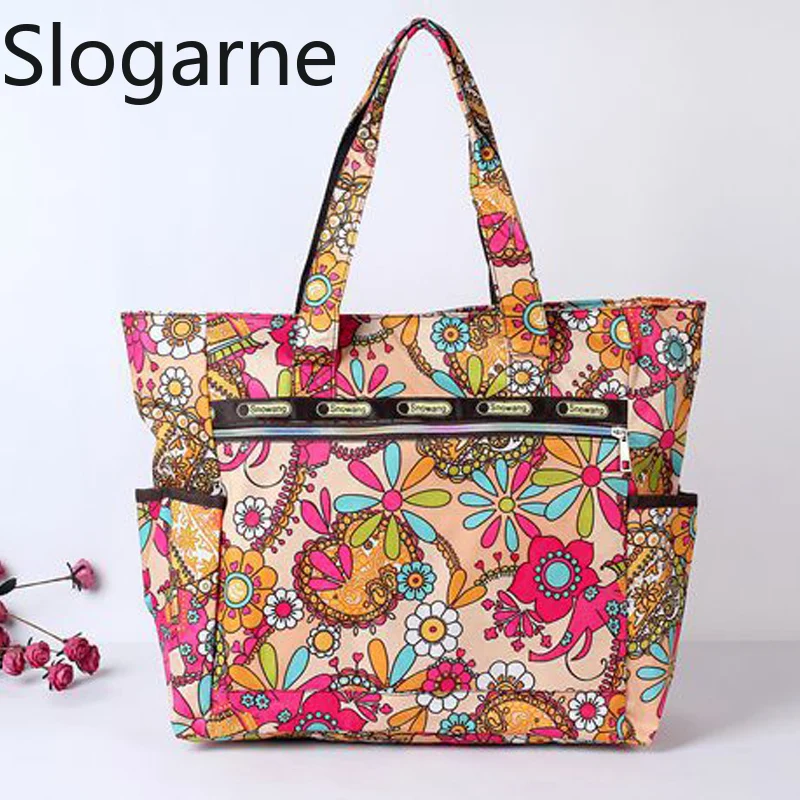 Mulheres grande bolsa de alça superior senhoras floral bolsa de ombro com zíper sacolas multi bolso meninas viagem sacos de praia pacote de loja