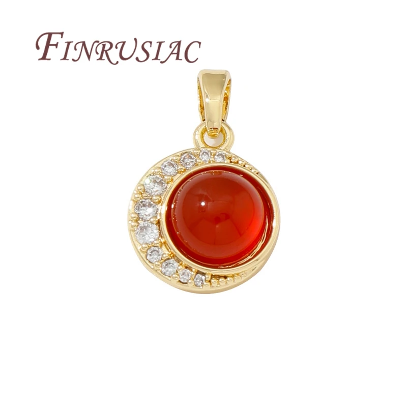 Trendy Charms For Jewelry 18K Real Gold Plated Brass with Zircon Pendants For Necklace Accessories DIY Jewelry Making Supplies