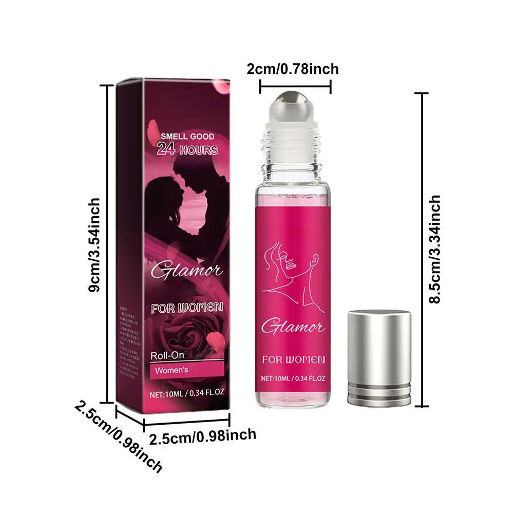 Pheromone Roller Rose Perfume For Woman Glamour Dating Long Lasting Scent Fragrance Non-stimulation Refreshing Portable Perfum