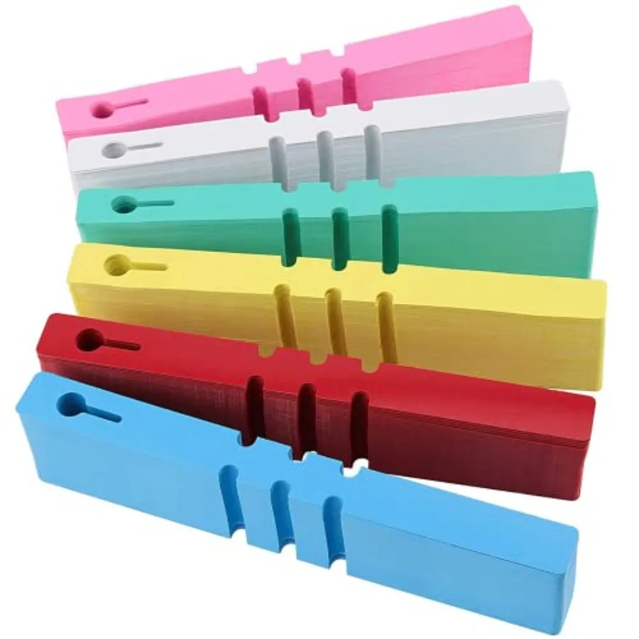 1200 PCS 6 Colors Plastic Plant Tags, Adjustable Wrap Around Plant Hanging Tree Tags Nursery Garden Labels, Plant Labels for Ga