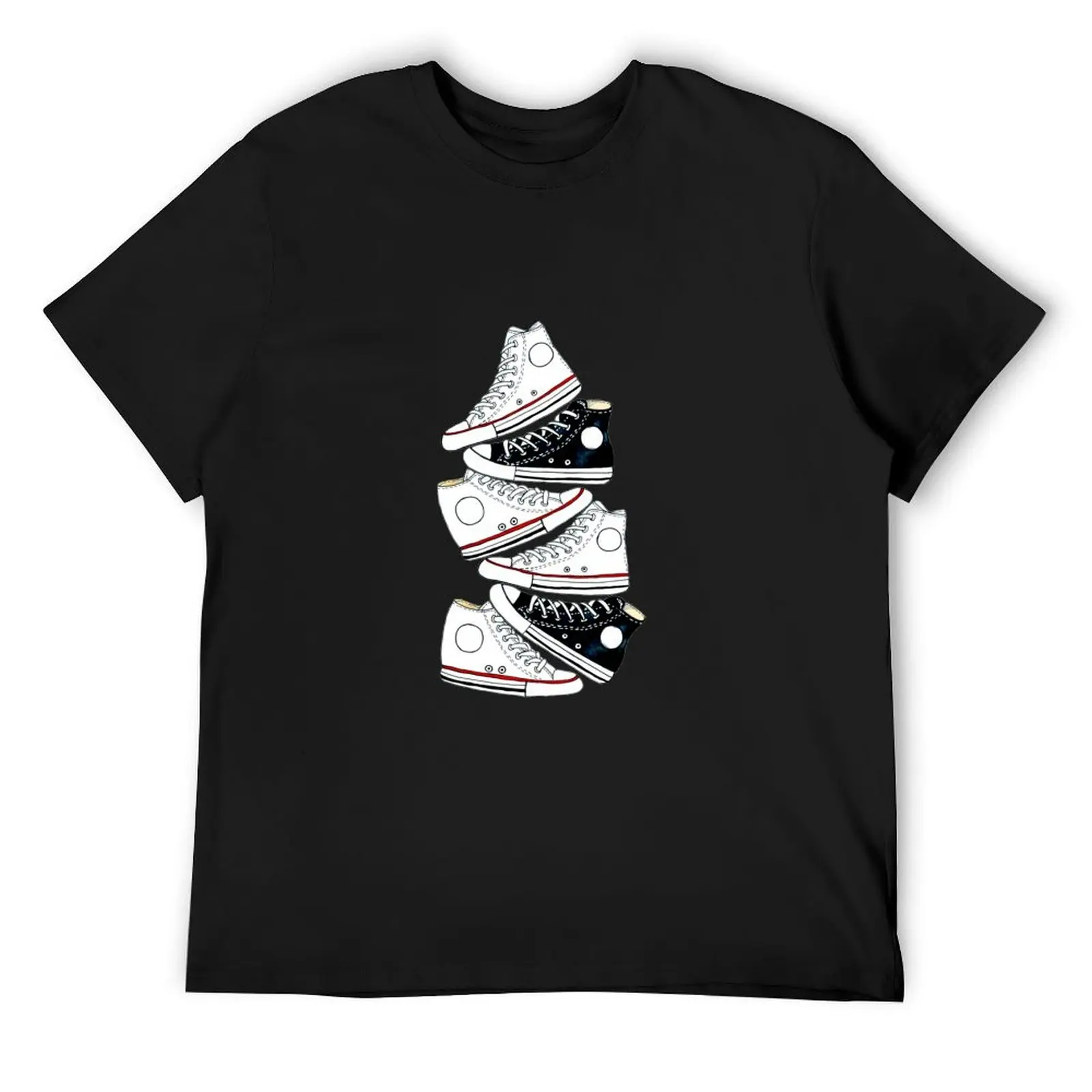 

Black and white sneakers T-Shirt quick drying boys whites animal prinfor boys mens champion t shirts