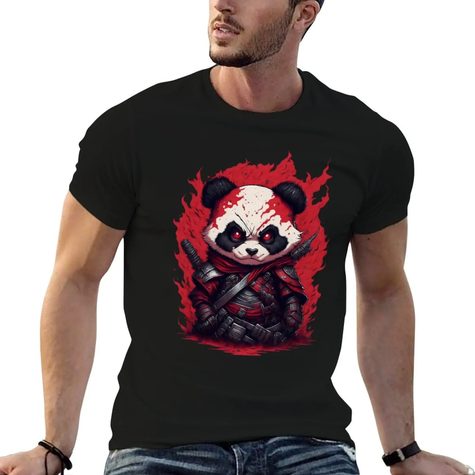 Possed Panda T-Shirt Summer Sports Quick Dry T-Shirt