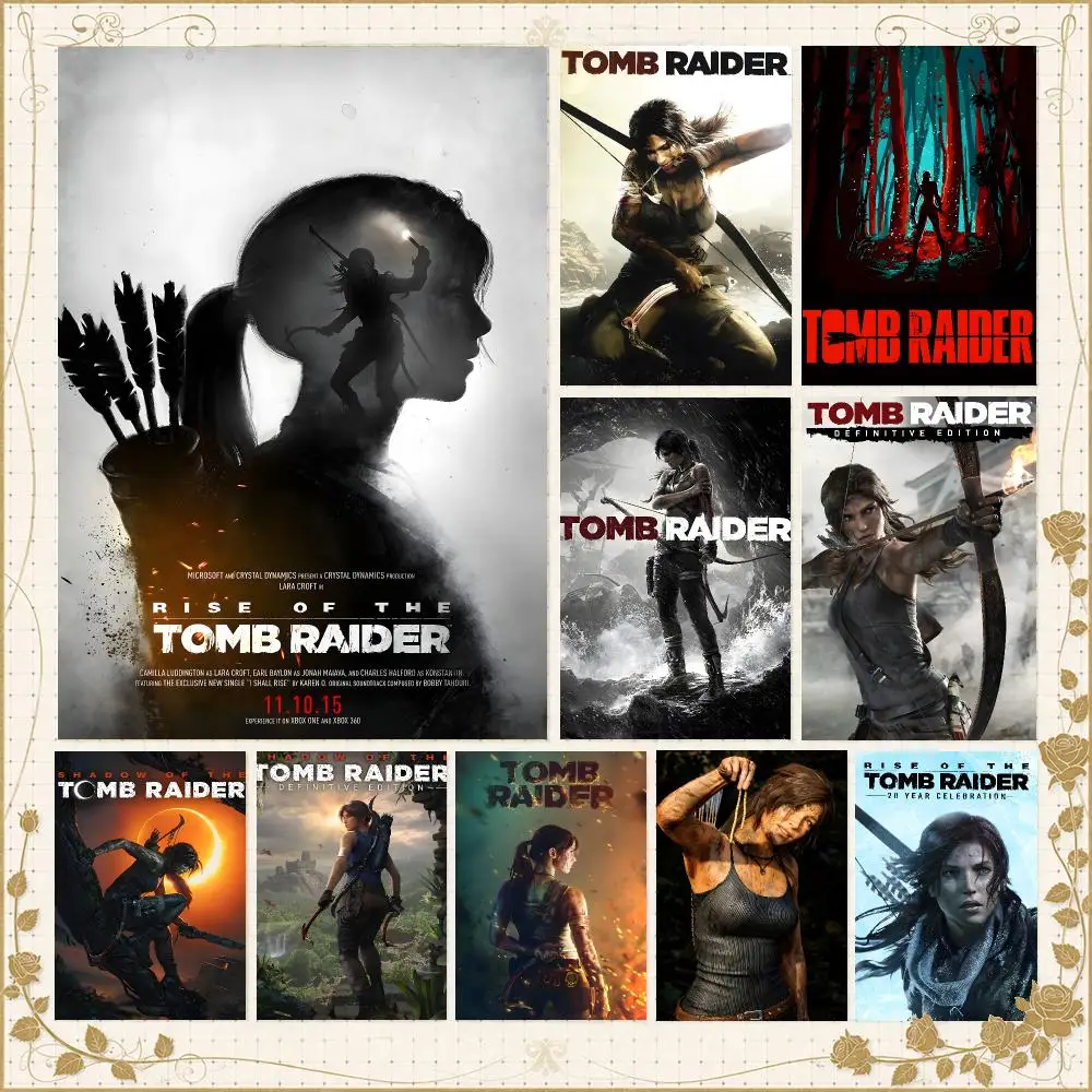 Game T-Tomb Raider Action Adventure Poster Wall Art Bedroom Living Room Dorm Bar Cafe Gym Studio Home Decor Gifts