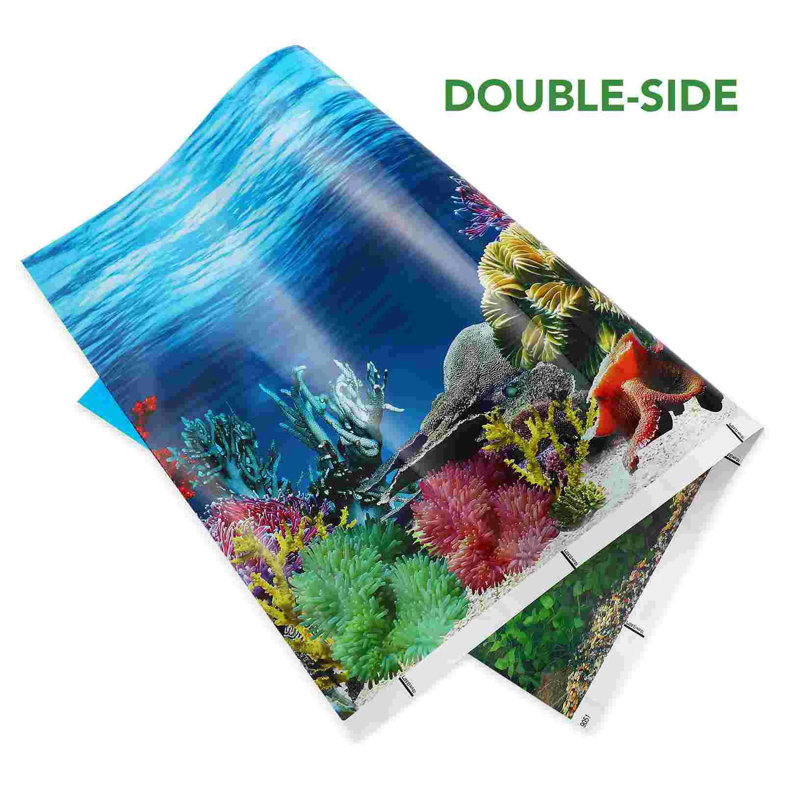 30 X42cm Background Adhesive Decal Wall Sticker Paper Fish Tank Decorate Aquarium Wallpaper The Sea Tanks