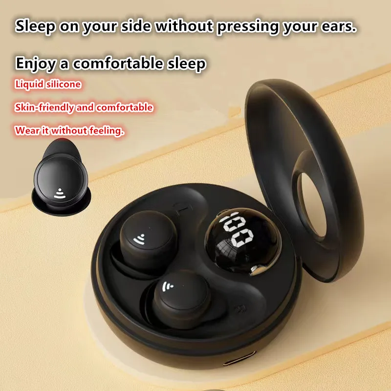 

New Mini Sleep Wireless Bluetooth Earphones Noise Reduction Sports Call Game Earbuds High Power Skin friendly Material Headphone