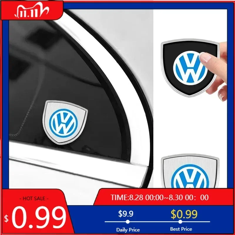 

VW GTI GOLF 2026 Hot For VW VOLKSWAGEN 1PCS 3D Metal Car Emblem Rear Trunk Side Window Body Sticker For Volkswagen VW Golf 4 7 M
