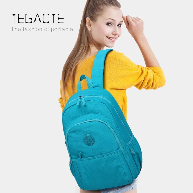 TEGAOTE New Fashion School Backpack for Teenage Girl Boy Travel Back Packs Bag Women Nylon Laptop Bagpack Unisex