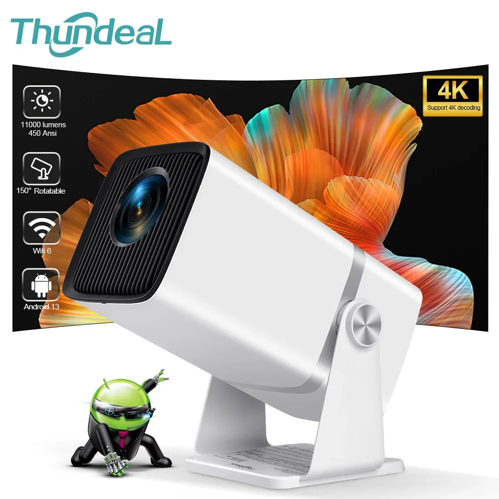 

ThundeaL Portable Projector TD80W PK HY320 HY320W Full HD 1080P for 2K 4K Video Android WiFi Home Theater Cinema Beam Projetor