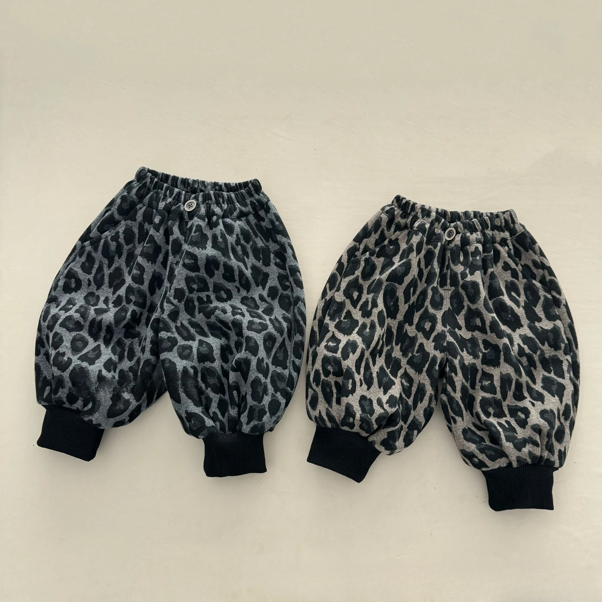 

Fleece baby pants, lantern leopard pants 2025 autumn and winter