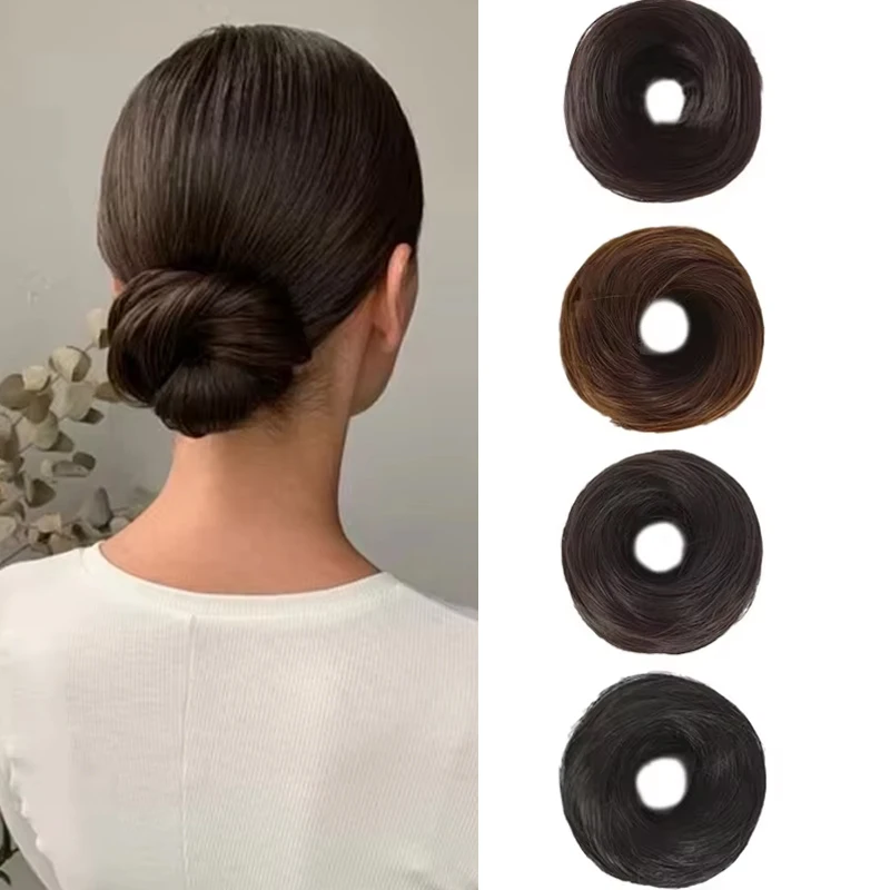 

LUPU Donut Chignon Hair Bun Wig Women hairpieces Elastic Band with Natural Synthetic Hair Bun Hair Accessories for Daily Wear