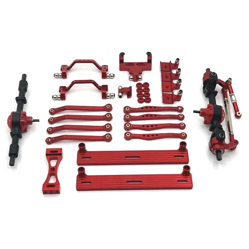 

Metal Upgrade Wheel Hub Tire/Axle/Shock Absorber Bracket/Foot Pedal/Servo Pull Rod Seat Set For WPL 1/16 C64 RC Car Spare Parts