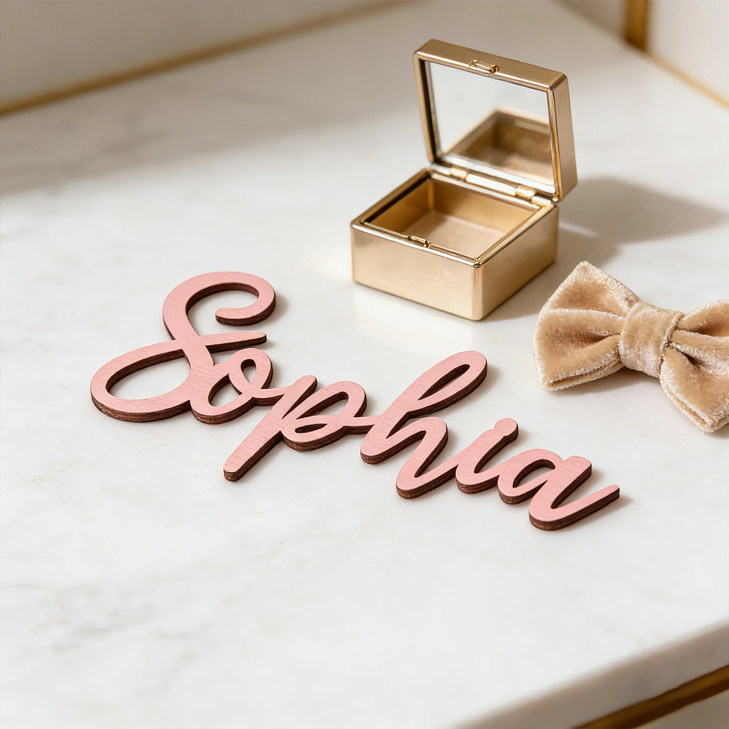 1pc Customized wooden name logo, Customizable content, Baby room name and wall decoration image 4