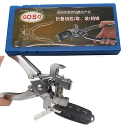 1 BOX Goso Fixing Flip Folding Key Vice Remover Flip-key Pin Remover For KD XHORSE Remote Locksmith Tool Split Pin Fixing Tool