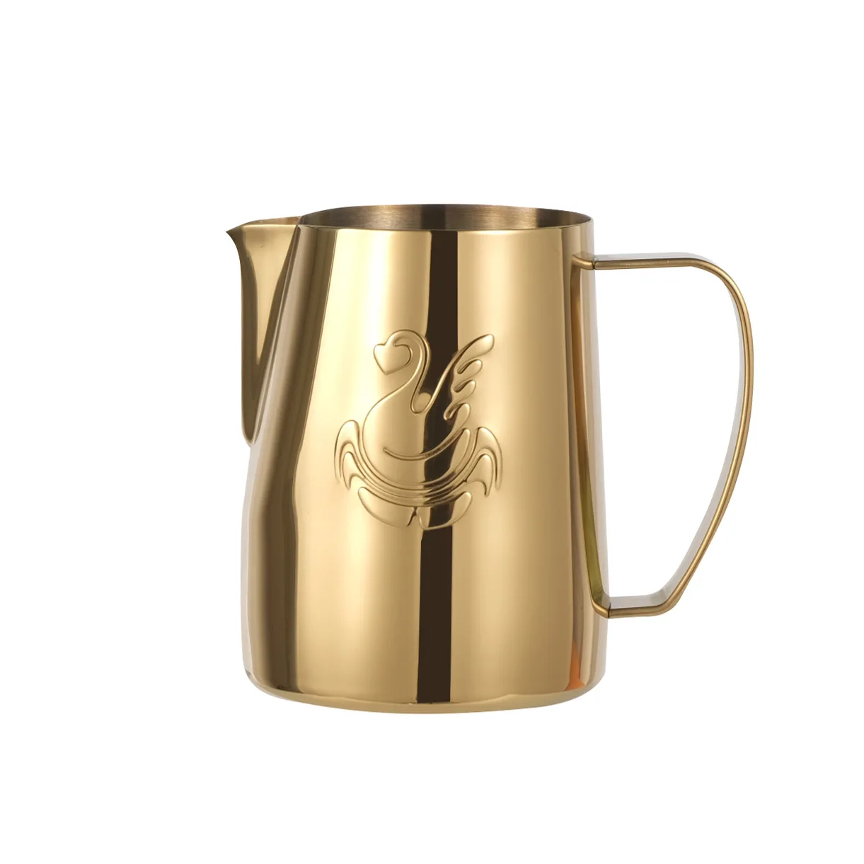 Elegante Schwan Edelstahl Kaffeekanne Milchschaum Tasse 400ml/600ml Creme Maker Barista Handwerk Espresso Latte Art Krug – Detail 6