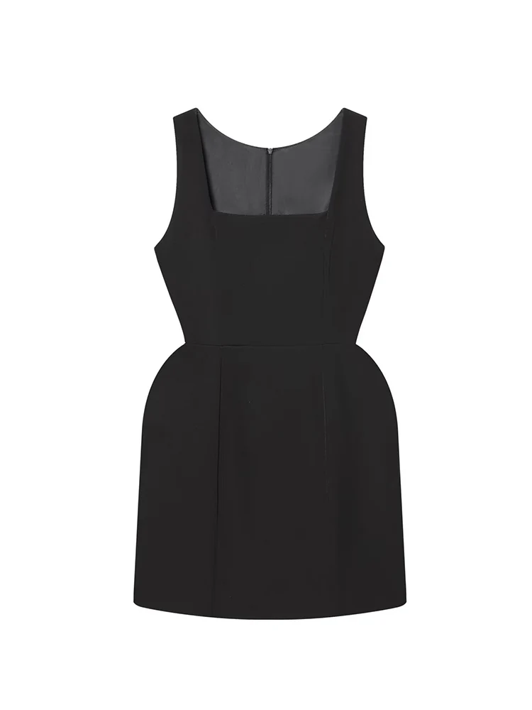 TFMLN – Mini robe châle élégante pour femmes, mode, couleur unie, col rond, cintrée à la taille, robes Slim, nouvelle mode, tenues féminines, 2026