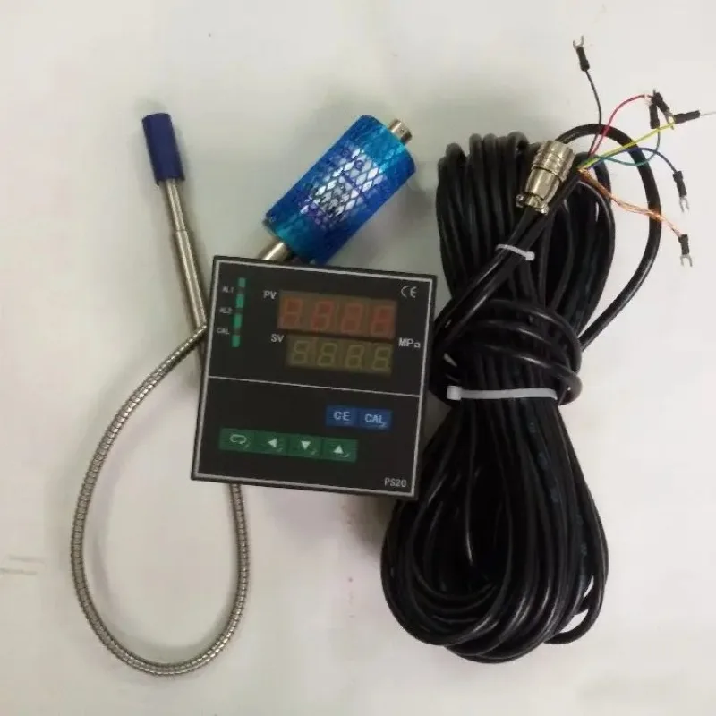 PT124-50MPa-M14x1.5 High Temp Melt Pressure Sensor with PS20 Display 400℃ 4-20mA for Extruder
