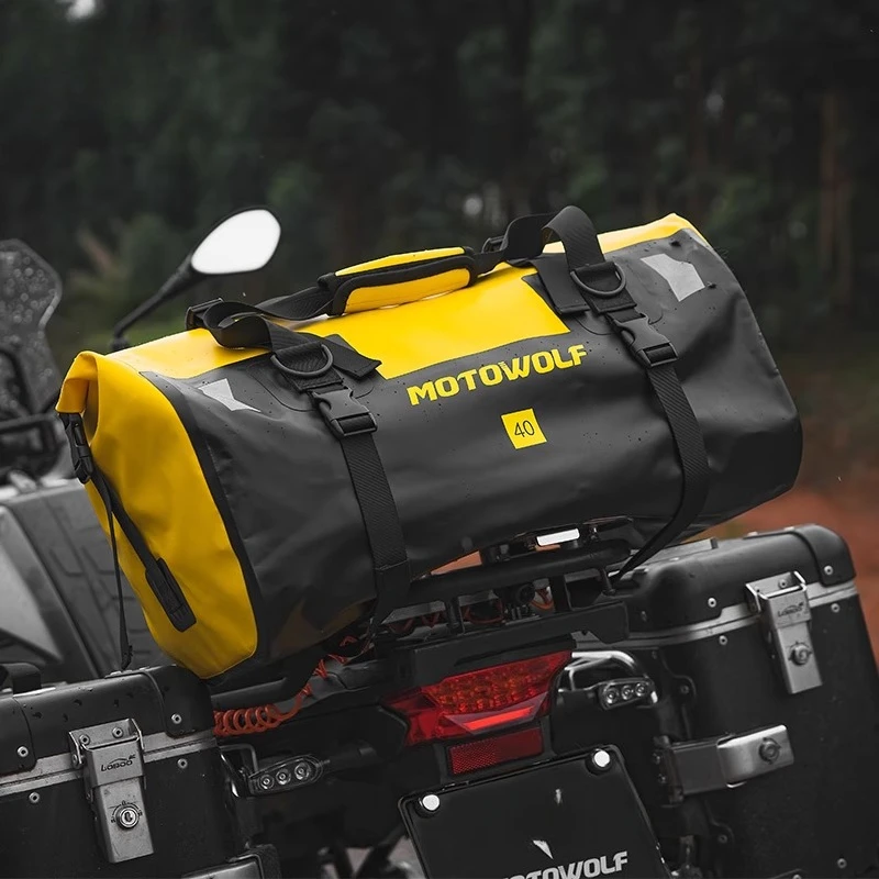 

Motorcycle Waterproof Helmet Bag Riding Travel Backpack Tail Pack Luggage for Bikers