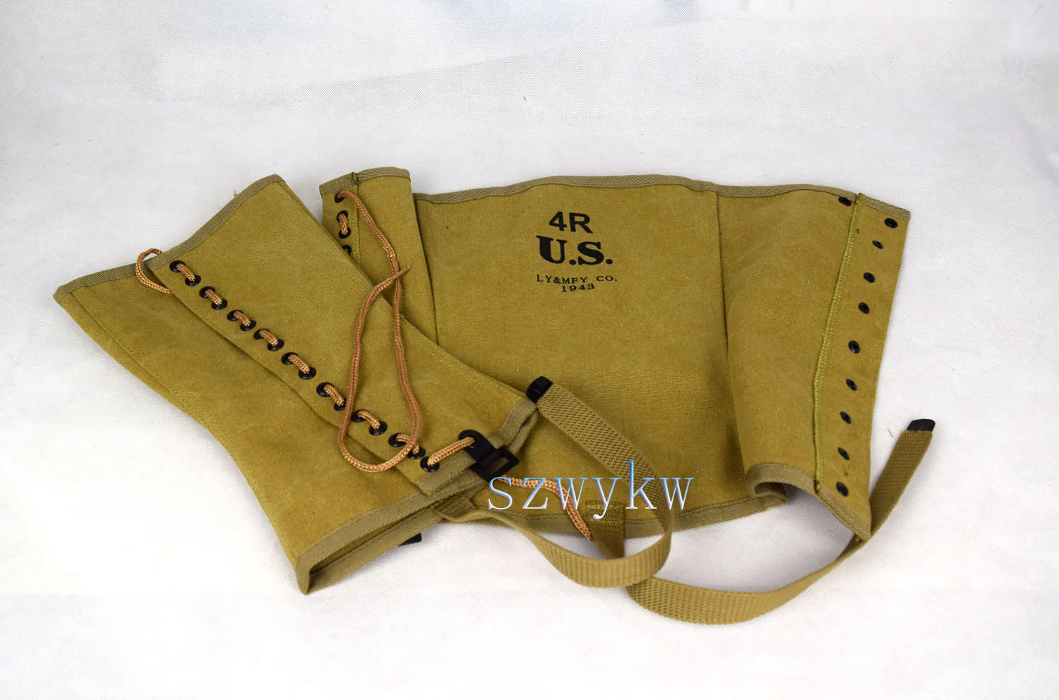 Reenactment US Army M1938 Canvas Gaiter Leggings Feet Wear SIZE 2R  3R 4R