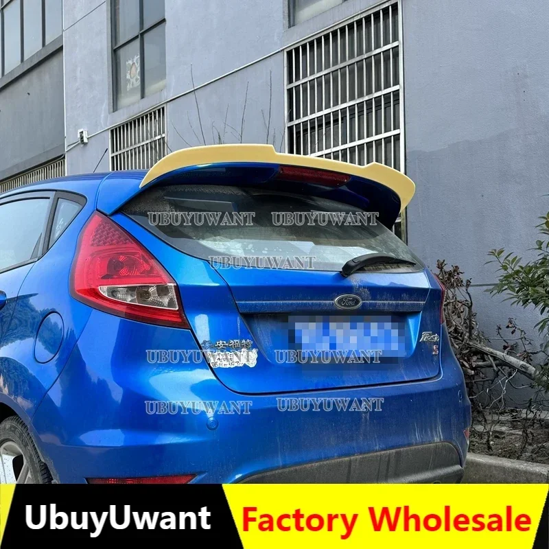 

Для Ford Fiesta St Hattchback MK7 MK7.5, задний спойлер, крыло, ABS, черное углеродное волокно, задние маленькие удлинители, Стайлинг автомобиля