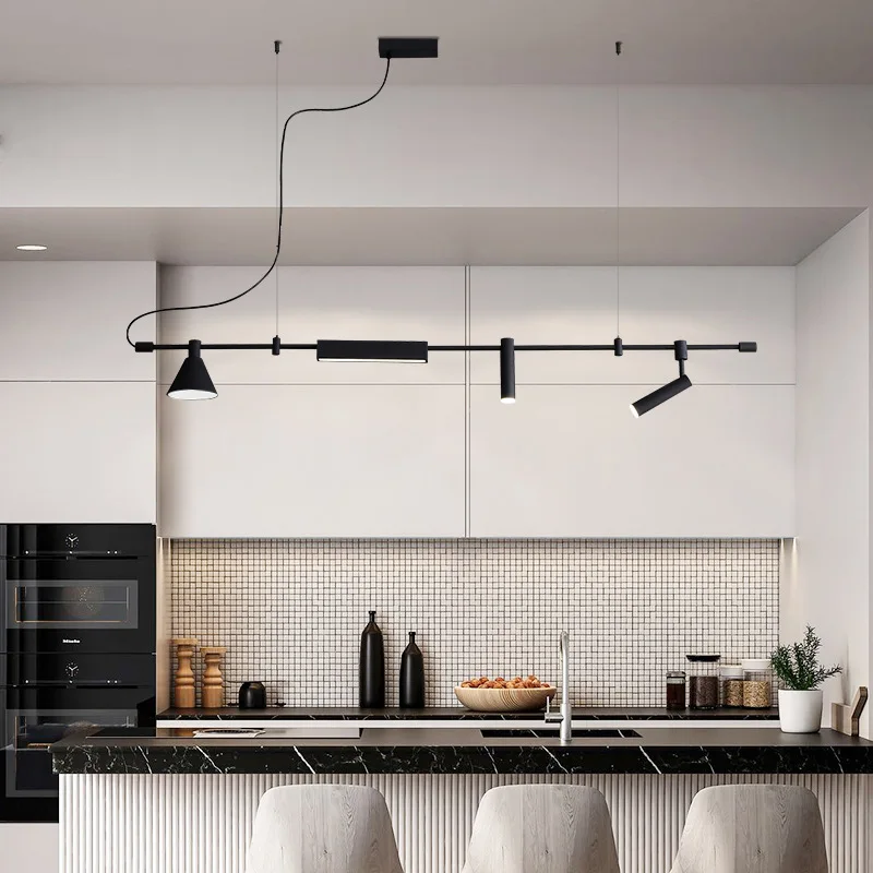 Imagem -04 - Modern Designer Led Chandelier Spot Light Preto para Mesa Jantar Cozinha Bar Lâmpada Pingente Home Decor Suspensão Fixture