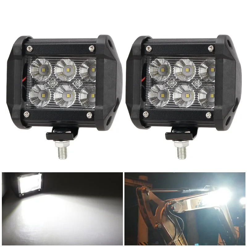 6LED motorcycle headlights flashlight Led Spotlight With bracket for Car Moto truck roof Work light Off Road LED Light Bar 12V