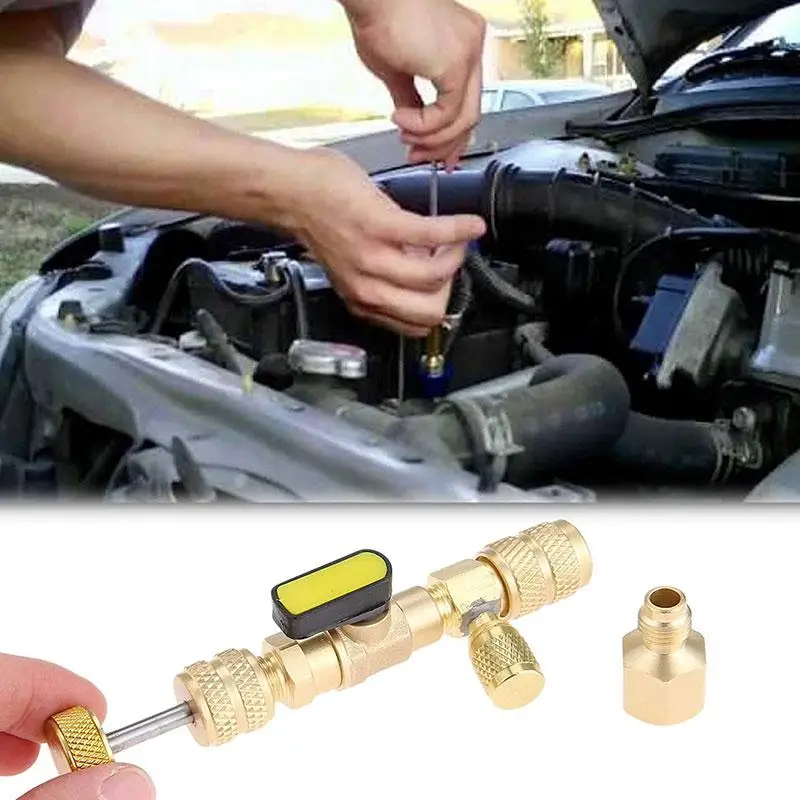 

Automobile Valve Core Remover Installer Tool Quick Change Car Air Conditioner Repair Tool 1/4" 5/16" Port Valve Core Remover