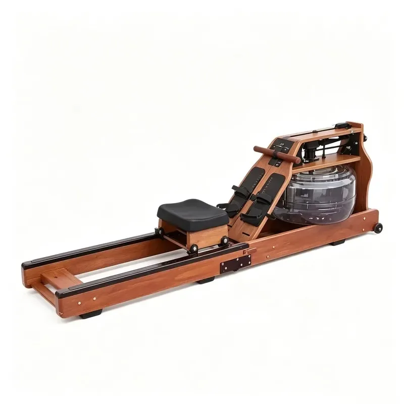 Full-Body Workout Water Rower Machine Solid Wood Frame Foldable Design HD LCD Display Durable 1 Year Warranty Commercial Use