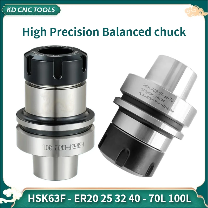 NEW High Precision Balanced Chuck HSK63F ER32 Woodworking Tool Holder Wooden Processing CNC Machine Parts