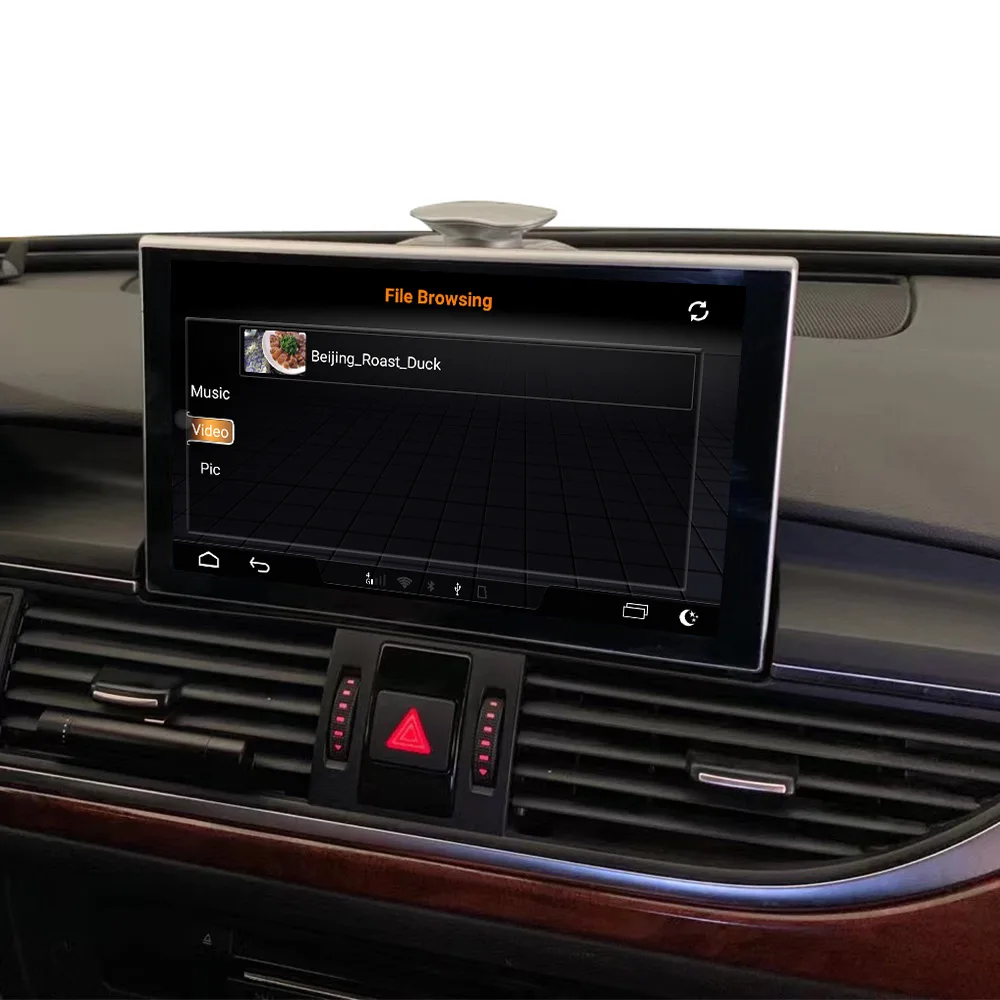 راديو سيارة بنظام أندرويد 13 مع ذاكرة وصول عشوائي 8 جيجابايت وذاكرة تخزين 128 جيجابايت، شاشة 9 بوصات لسيارات أودي A6 C7 2012-2018، مشغل دي في دي للسيارة مع نظام ملاحة وكاربلاي، وحدة رأسية للسيارة