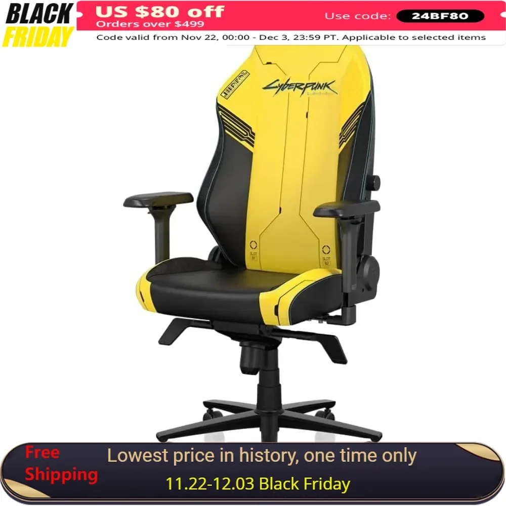 Gaming Chair - Reclining, Ergonomic, Computer Chair with 4D Armrests, Magnetic Head Pillow & Lumbar Support, Computer Chair