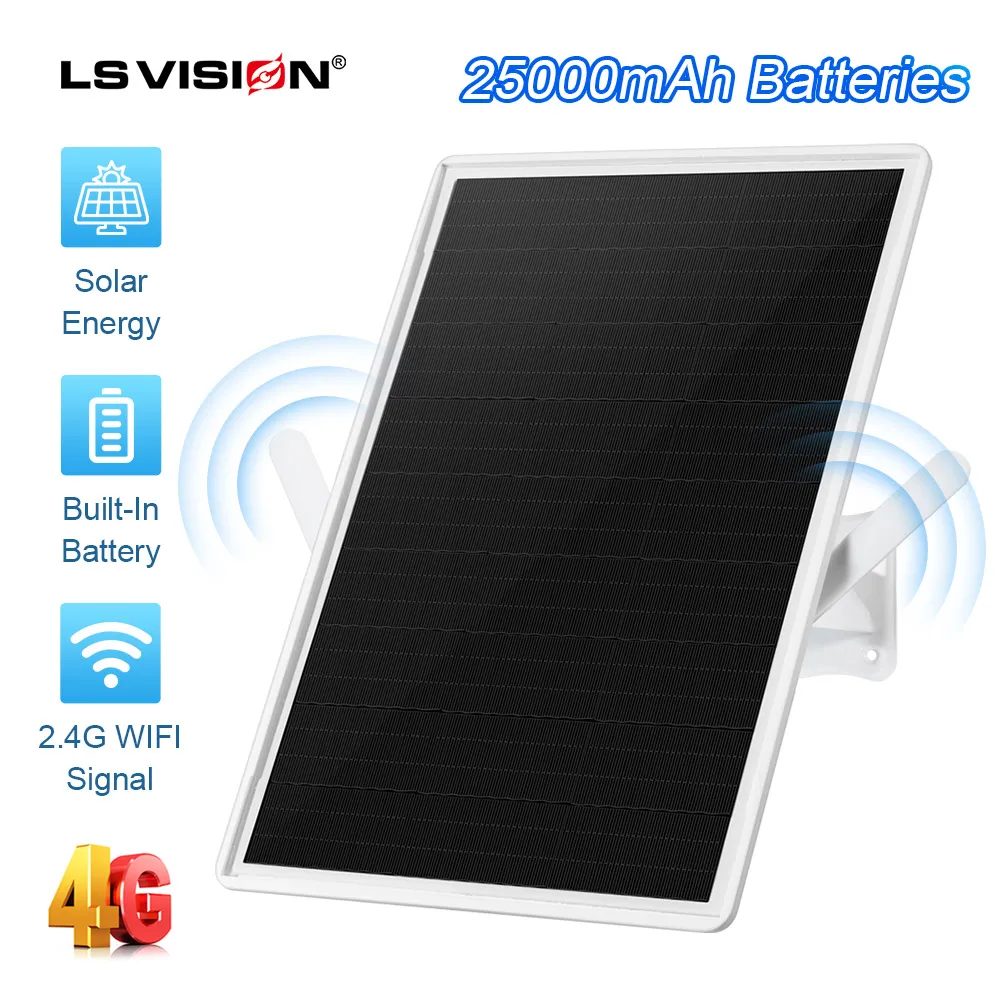 LS VISION 4G LTE Solar Router 2.4Ghz WiFi Hotspot Wireless Access Point SIM Card-Slot Built-in 25000mAh Battery IP66 Waterproof