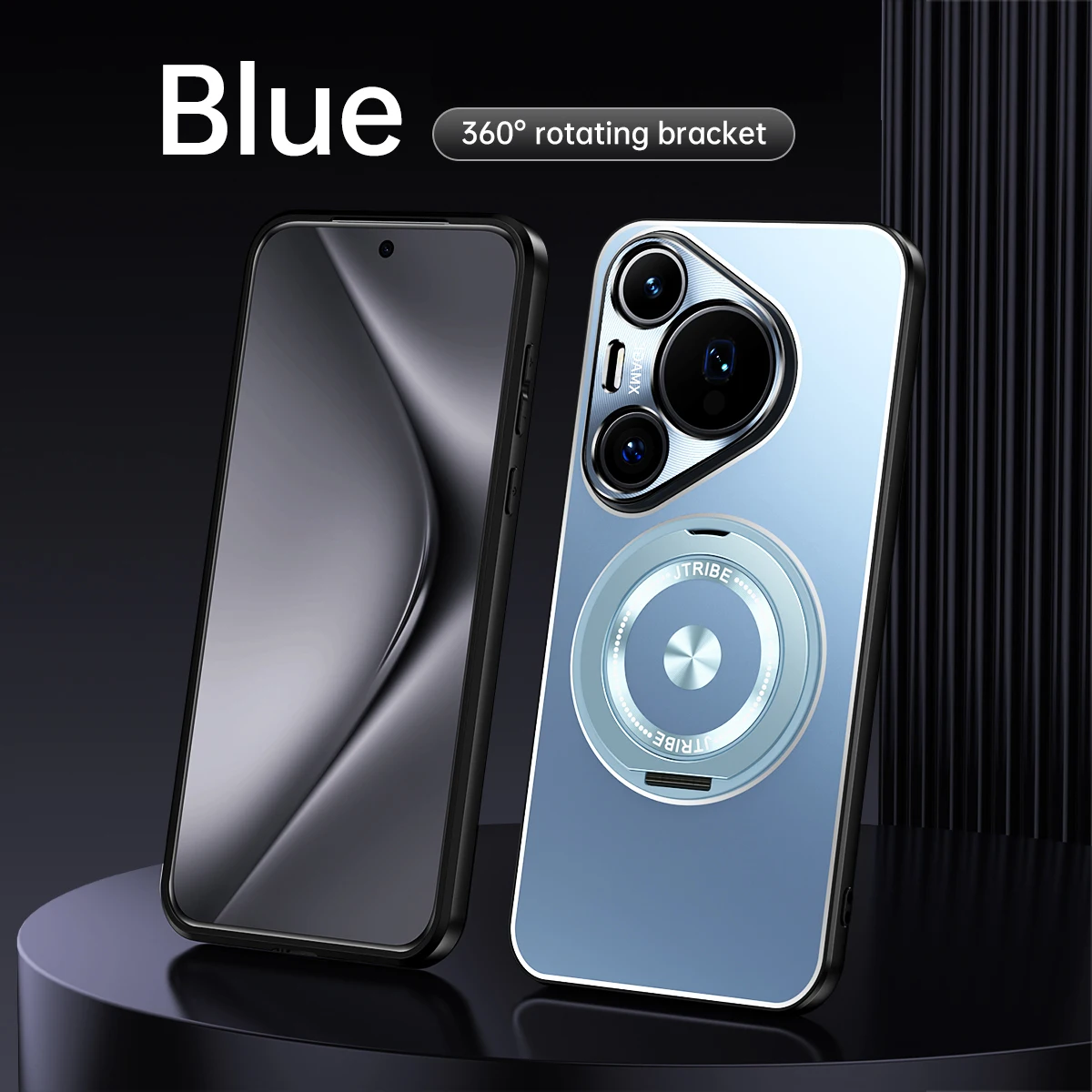 

Роскошный магнитный поворотный кольцевой держатель для Huawei Pura 70 Pro Ultra, чехол для телефона, мягкий бампер, матовая металлическая задняя крышка, чехлы