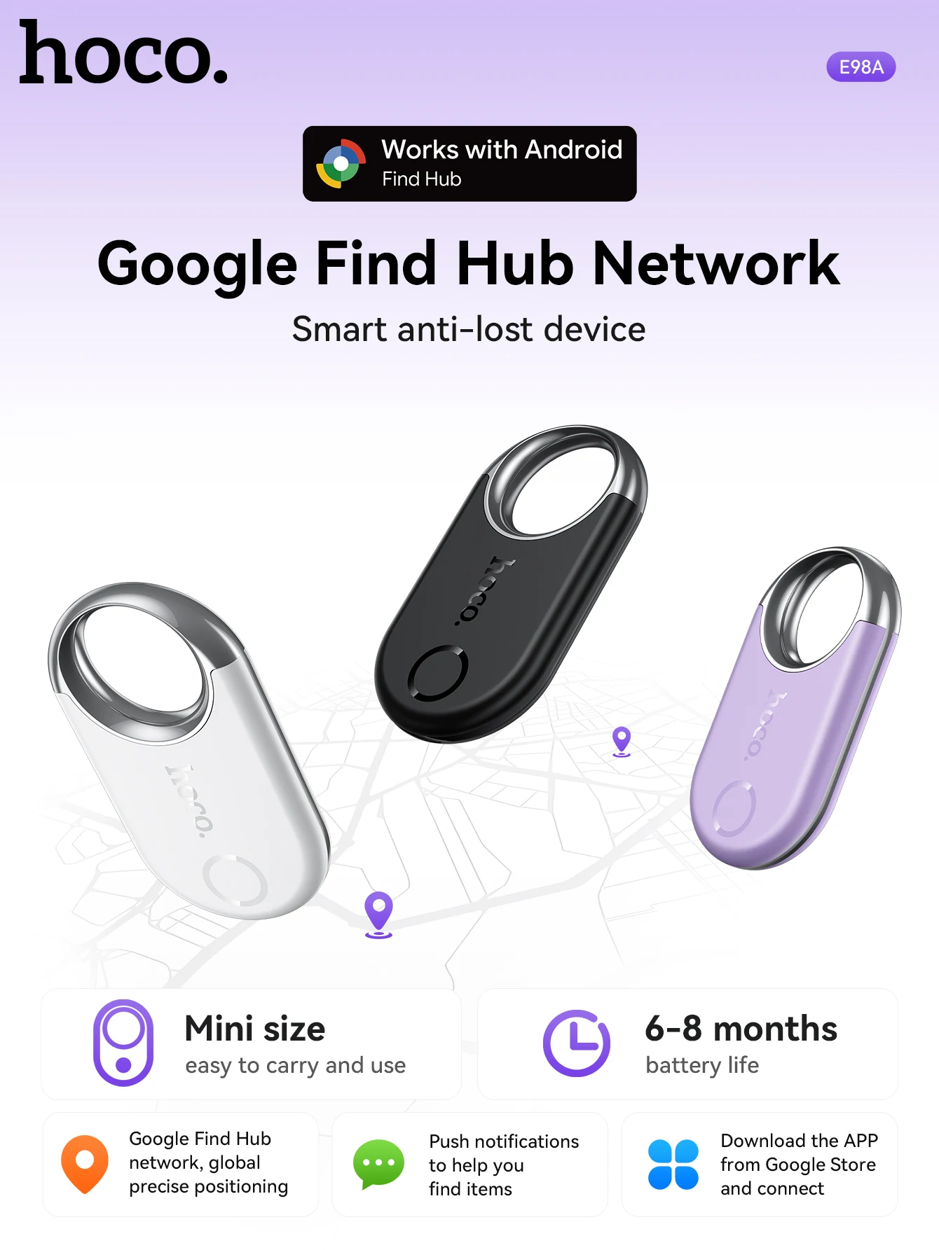 Tracker GPS Android – Compatibile Con Google Trova Dispositivo, Altoparlante 110 DB, Batteria Sostituibile 365 Giorni, IP66