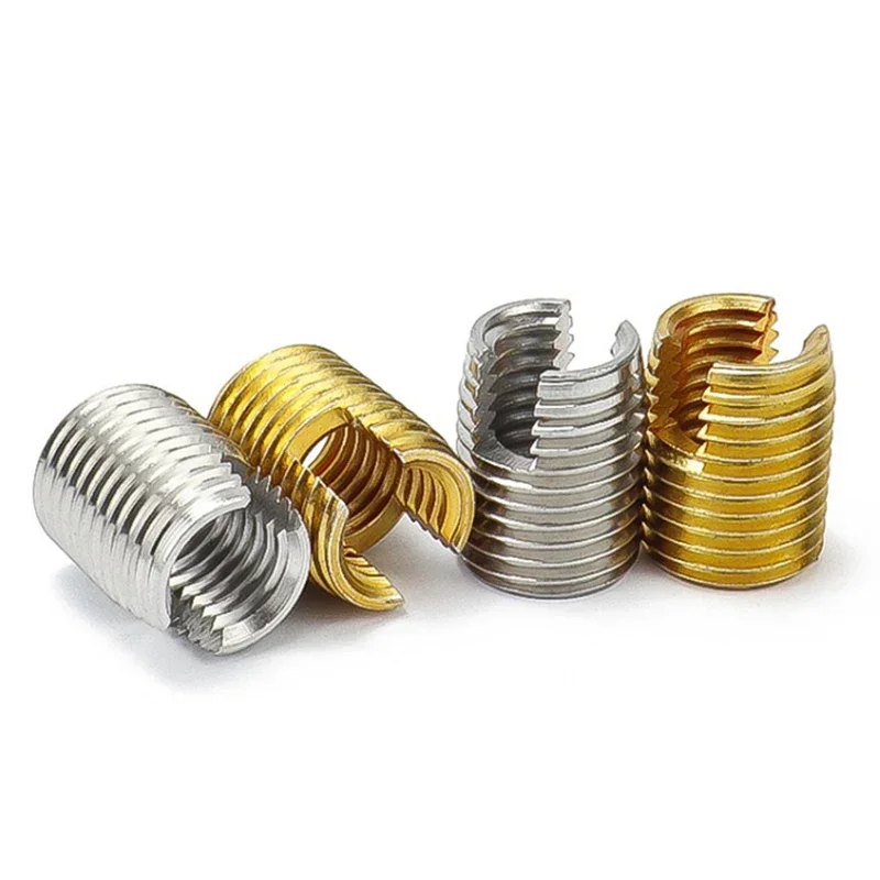 M2 M2.5 M3 M4 M5 M6 M8~M20 Stainless/ Carbon Steel Self Tapping Thread Insert Screw Bushing Slotted Type Thread Repair Inset