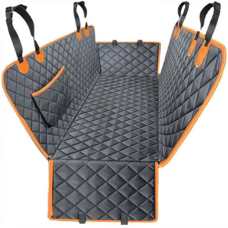 Dog Car Seat Cover for Back Seat, 100_ Waterproof Dog Car Hammock with Visual Mesh Window and Side Zipper Car Seat & Door Protec