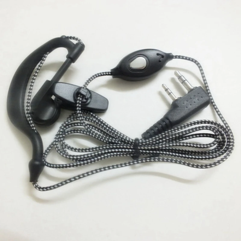 2-контактный наушник гарнитура микрофон для радио безопасность рация Высокое качество ушной крючок Наушники внутренняя связь для BAOFENG UV5R