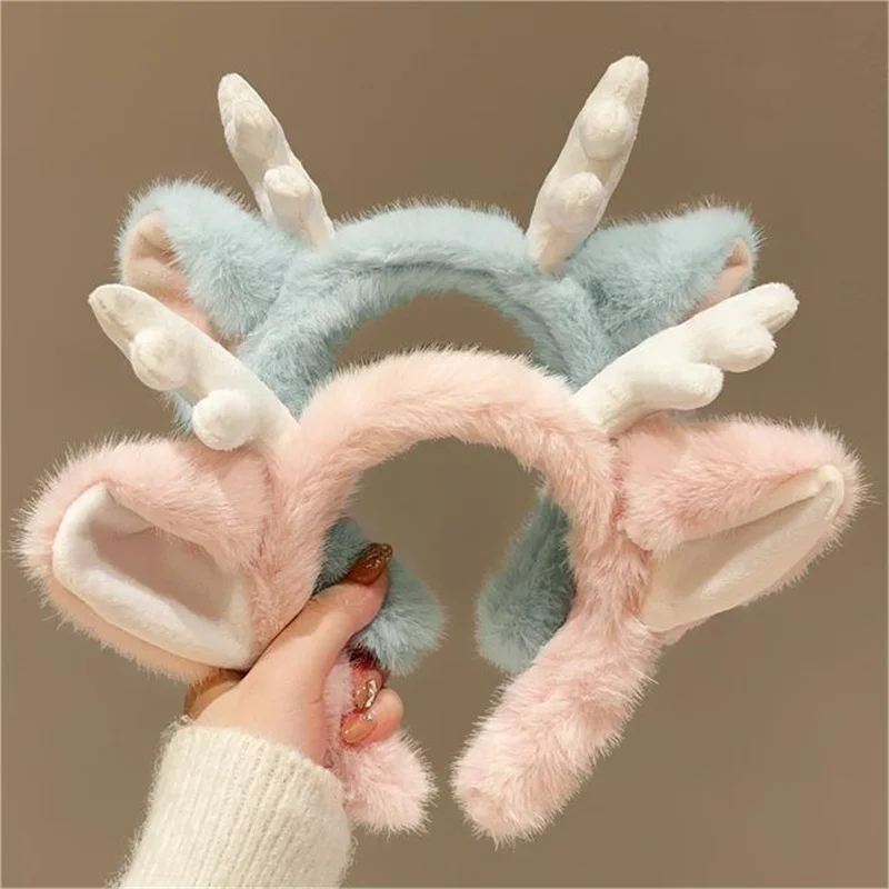 

Cute Dragon Horn Face Wash Special Hair Hoop for Women 2024 New Cartoon Plush Hair Clip Headpiece with Hair Compression Headband