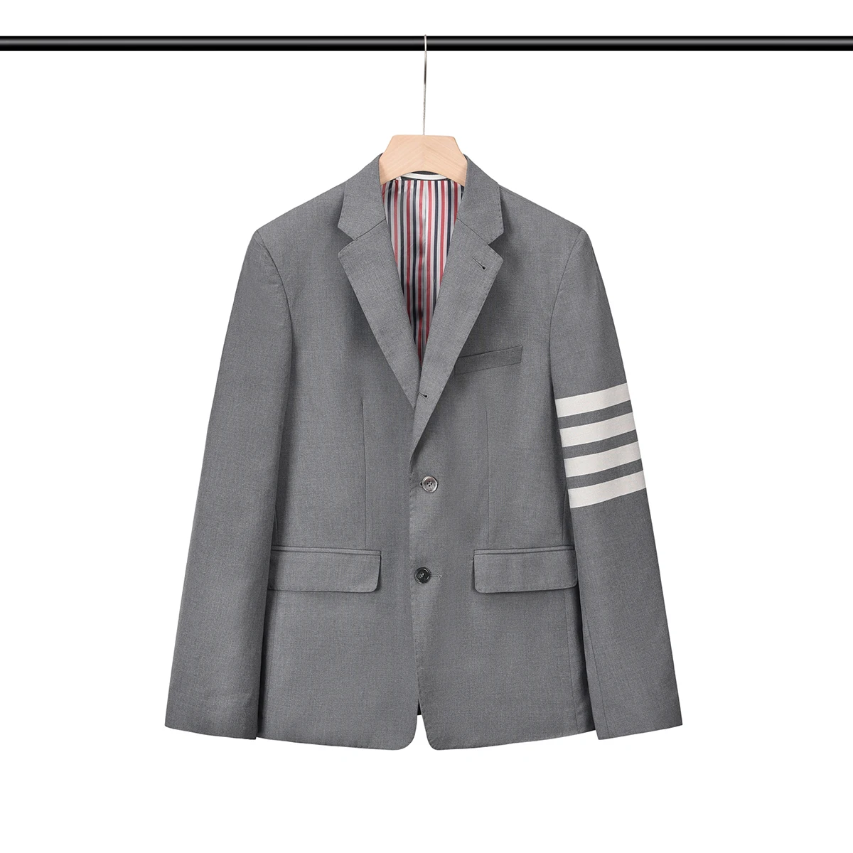 Brand TB professional wear men's leisure trend wool version slim small suit double-arm striped business