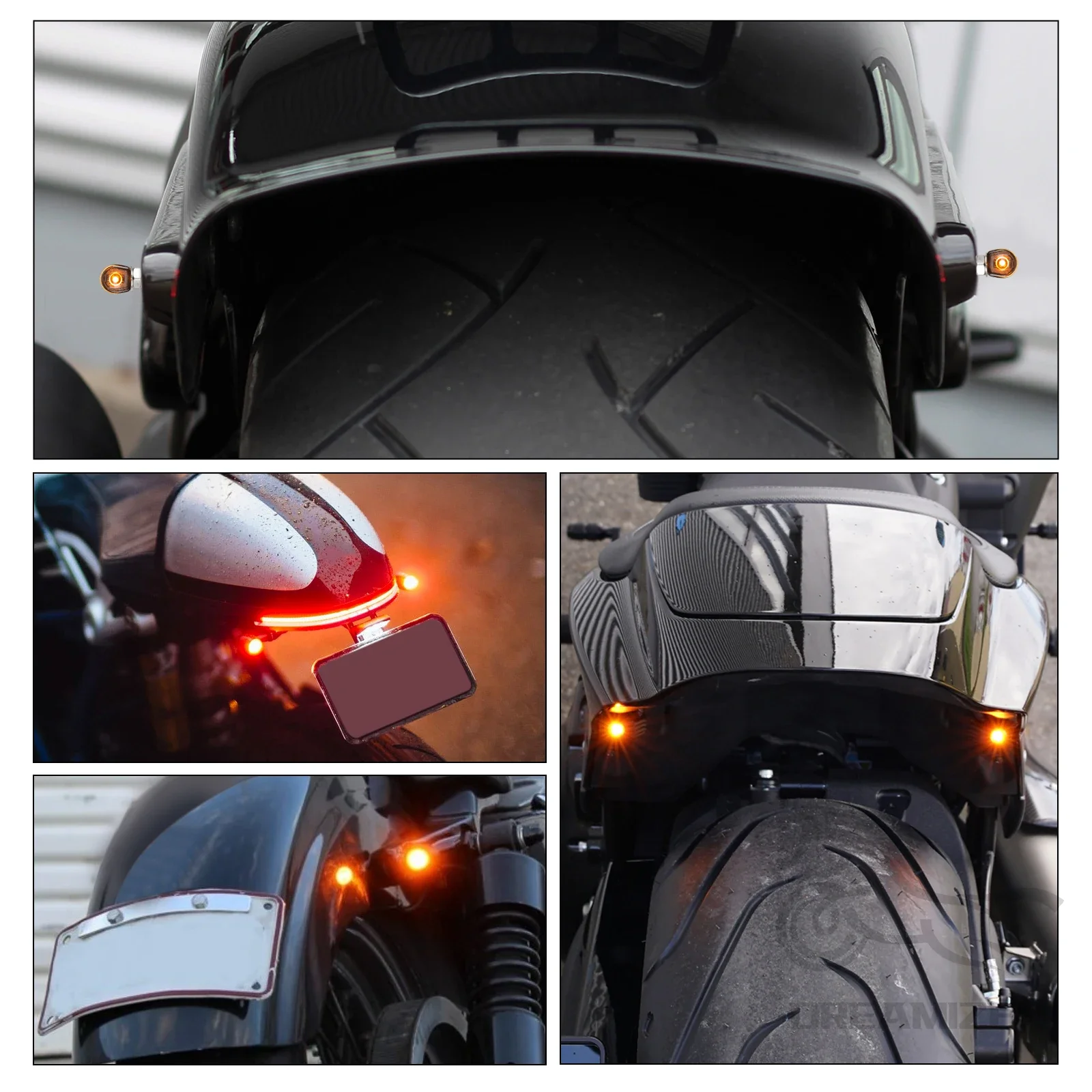 2pcs Motorcycle LED Turn Signal Light Amber M8 Mini LED Turn Signals Amber Blinker Light For Harley Honda Yamaha Kawasaki