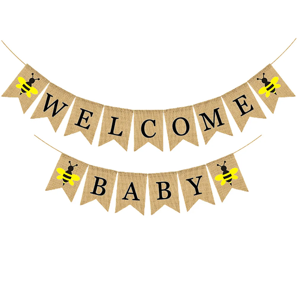 

1Set Swallowtail Banner Cute Cartoon Birthday Party Hanging Decoration for Home Door Window Mantel Birthday Decorative Banner