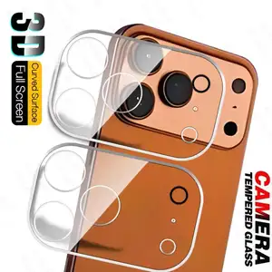 Bilashmart 2 3D Clear Camera Glass Protector iPhone 17 Pro Max iPhone17 Air iPhone17Pro 17Pro Max HD Back Lens Case Cover Film Funda
