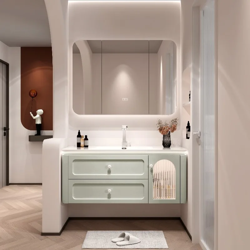 

Ceramic integrated basin, bathroom cabinet combination, washbasin cabinet combination, bathroom cabinet, washing table, wash bas